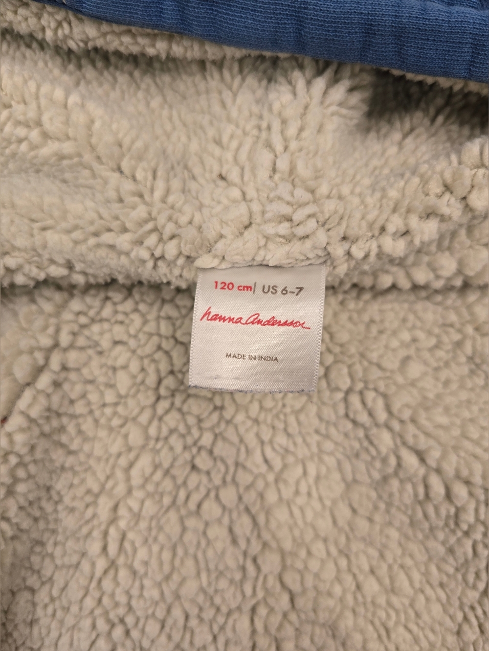 Hanna Andersson Sherpa Lined Colorblock Shirt Jacket In French Terry - Picture 3 of 5